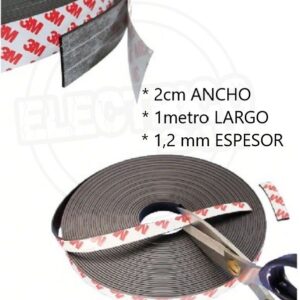 Cinta (3M) Tira Magnética Imán Con Adhesivo 2cm x 1mt