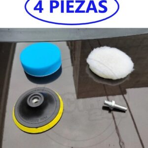 Kit Para Pulir Carros Faros Motos Con Taladro Mopas Repuesto