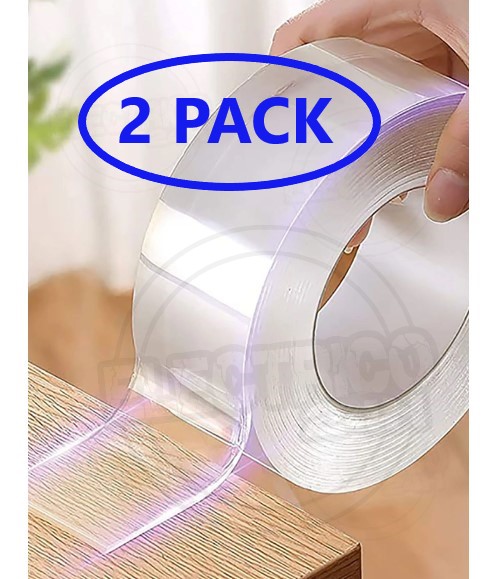 Cinta Adhesiva Nano Doble Cara Doble Faz (5mt X 2cm) 2 Pack