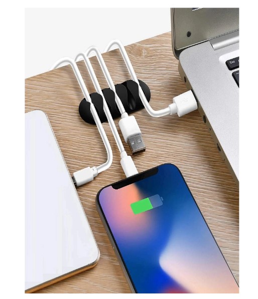 Soporte Organizador (16 Pack) Cables Clips Con Pega Escritorio (negro) - Image 2