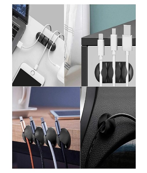 Soporte Organizador (16 Pack) Cables Clips Con Pega Escritorio (negro) - Image 7