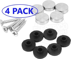 Tapa tornillo de acero inoxidable kit 4 piezas para muebles y vidrios Electrico24h