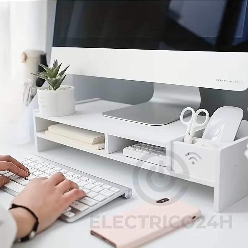 Mesa Base Monitor Pc Laptop Organizador Escritorio Oficina - Image 8